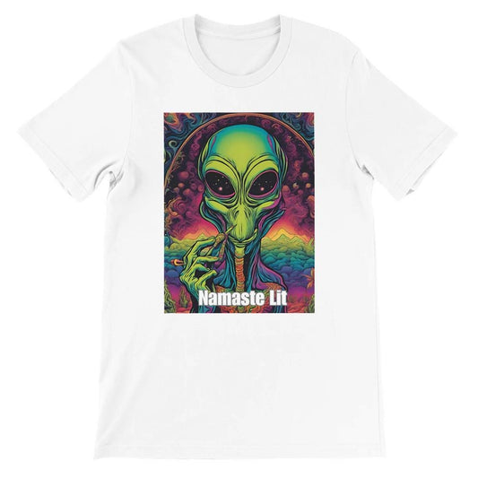 Alien Namaste Lit Premium Unisex Crewneck T-shirt